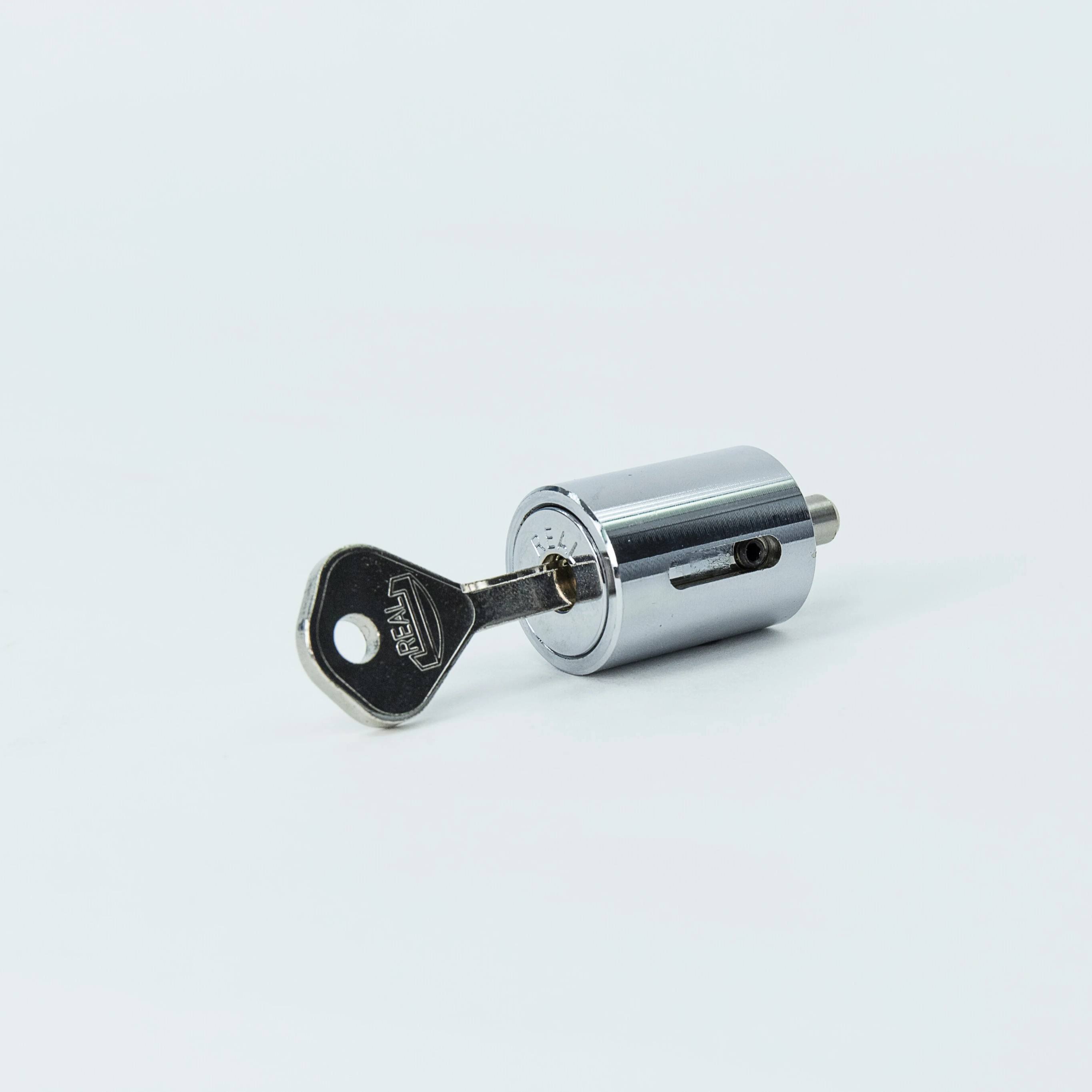 RL-8091(T) Shiny Chrome Plating Push-in Lock Cylinder | Real Locks Security Co., Ltd.